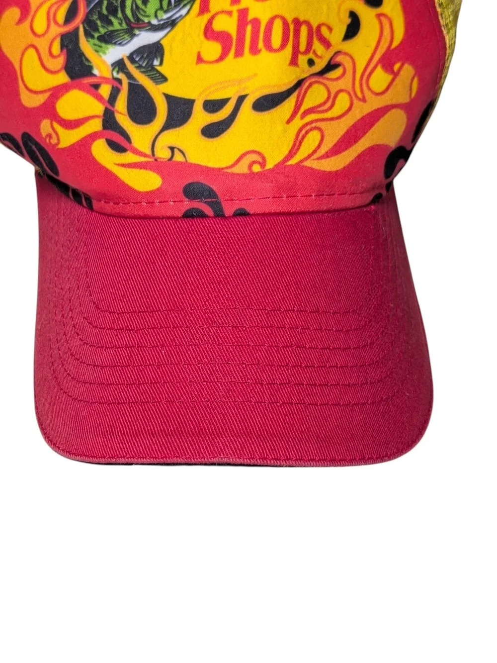 Bass Pro Shops Youth Red & Yellow Fishing Trucker Hat